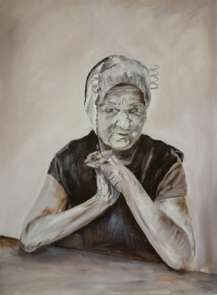 zeeland  portert, Doek, Portret of Personen, Ophalen of Verzenden, Olieverf