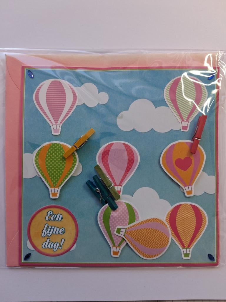 Kaart luchtballonnen fijne dag, Ophalen of Verzenden, Overige thema's