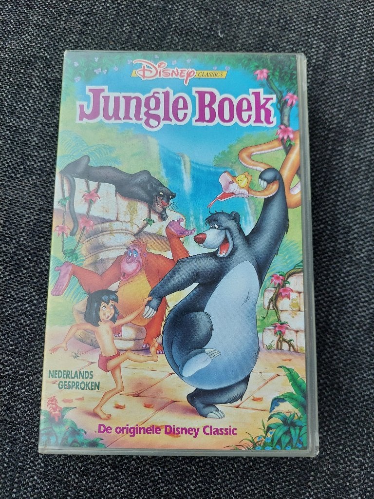 Videoband VHS Disney Classic Jungle Book, Alle leeftijden, Ophalen of Verzenden, Gebruikt, Komedie