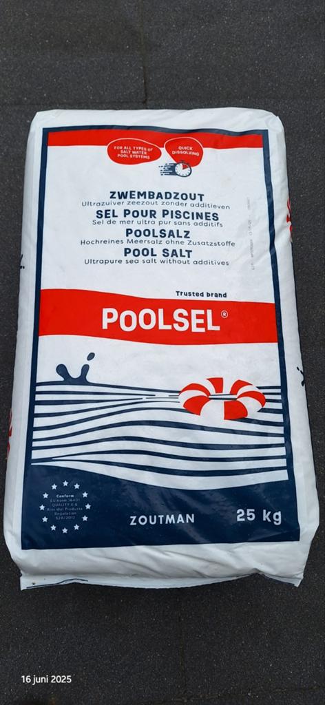 Nieuw Poolsel Zwembadzout 25 kg - Ultrazuiver Zeezout, Ophalen, Nieuw, Overige typen