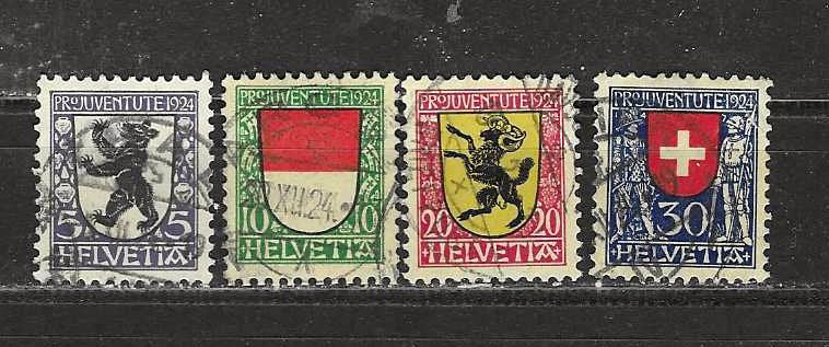 Zwitserland 209-212, Ophalen of Verzenden, Gestempeld