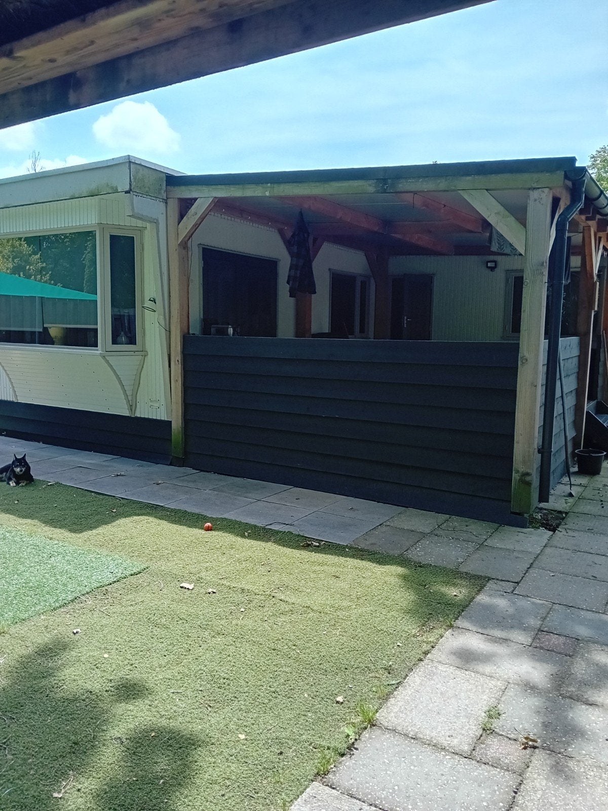 Stacaravan 9.50 x 3.45 slaapkamer en badkamer 4.30x3.45