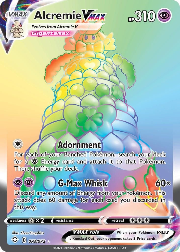Alcremie VMAX 073/072, Hobby en Vrije tijd, Verzamelkaartspellen | Pokémon, Ophalen of Verzenden, Nieuw, Losse kaart