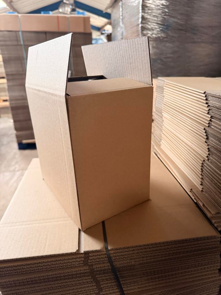 Restpartij 370 Nieuwe Enkelgolf Dozen 230x155x230 mm, Doe-het-zelf en Verbouw, Kratten en Dozen, Ophalen, Doos, Minder dan 50 cm