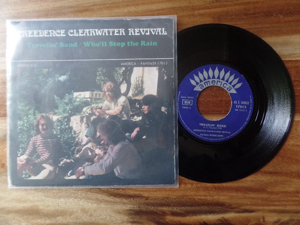 single Creedence Clearwater Revival - Travelin' Band, Ophalen of Verzenden, Gebruikt, 7 inch, Rock en Metal