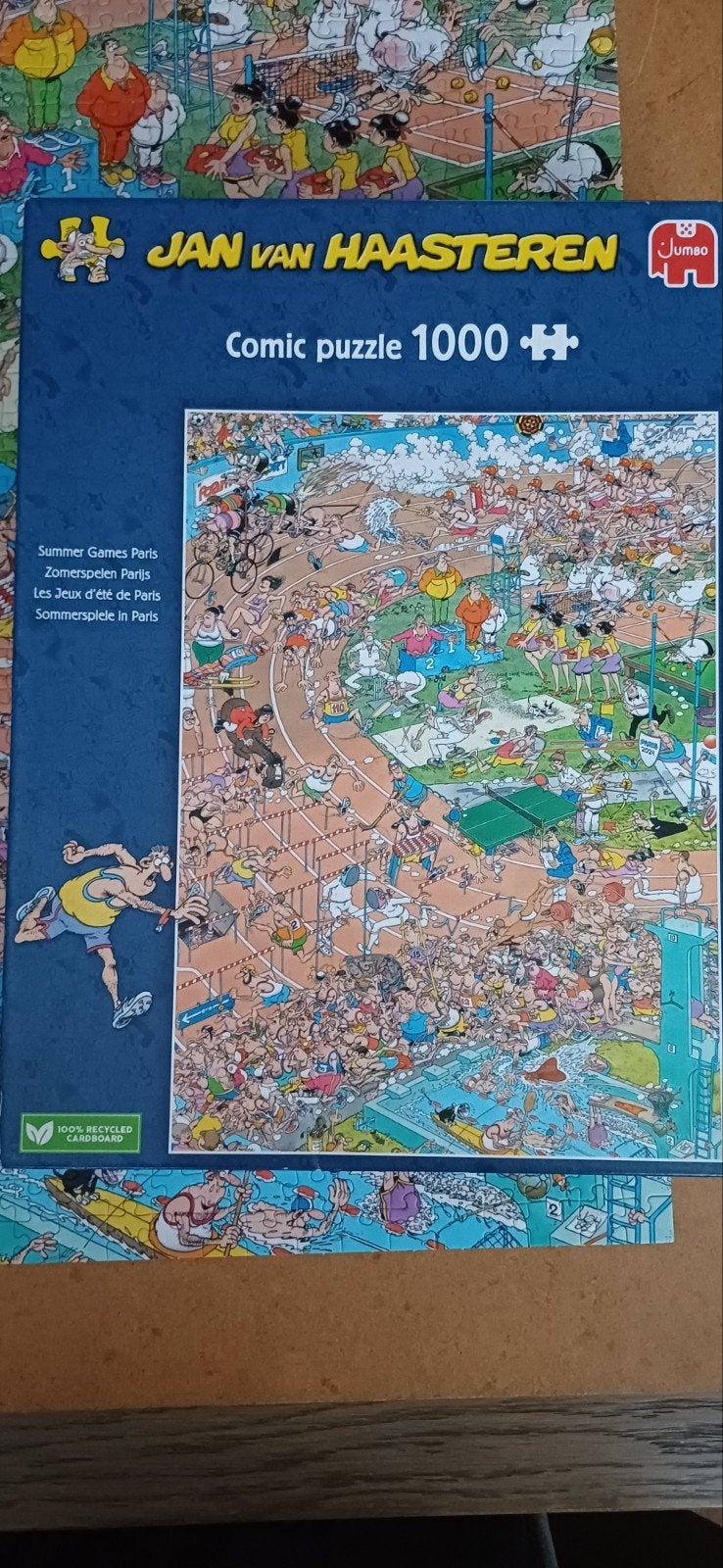 Jan van Haasteren puzzel ZOMERSPELEN PARIJS 1000 stukjes, Ophalen, 500 t/m 1500 stukjes, Zo goed als nieuw, Legpuzzel