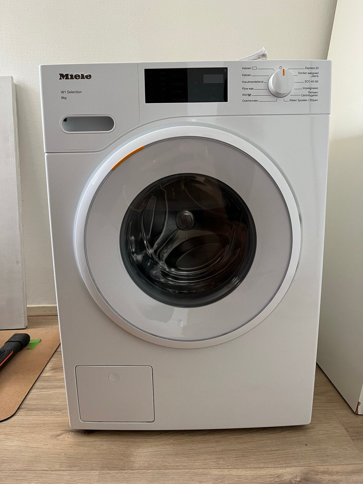 Miele W1 Selection WSD123 WCS 8kg wasmachine, Ophalen, Gebruikt, 85 tot 90 cm, 1200 tot 1600 toeren