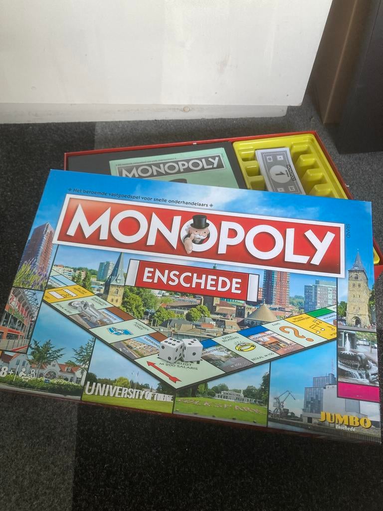 Monopoly Enschede - Het beroemde vastgoedspel, Drie of vier spelers, Ophalen, Zo goed als nieuw