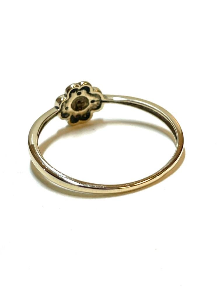14k gouden ring met diamanten, 18 tot 19, -, -, Ophalen of Verzenden