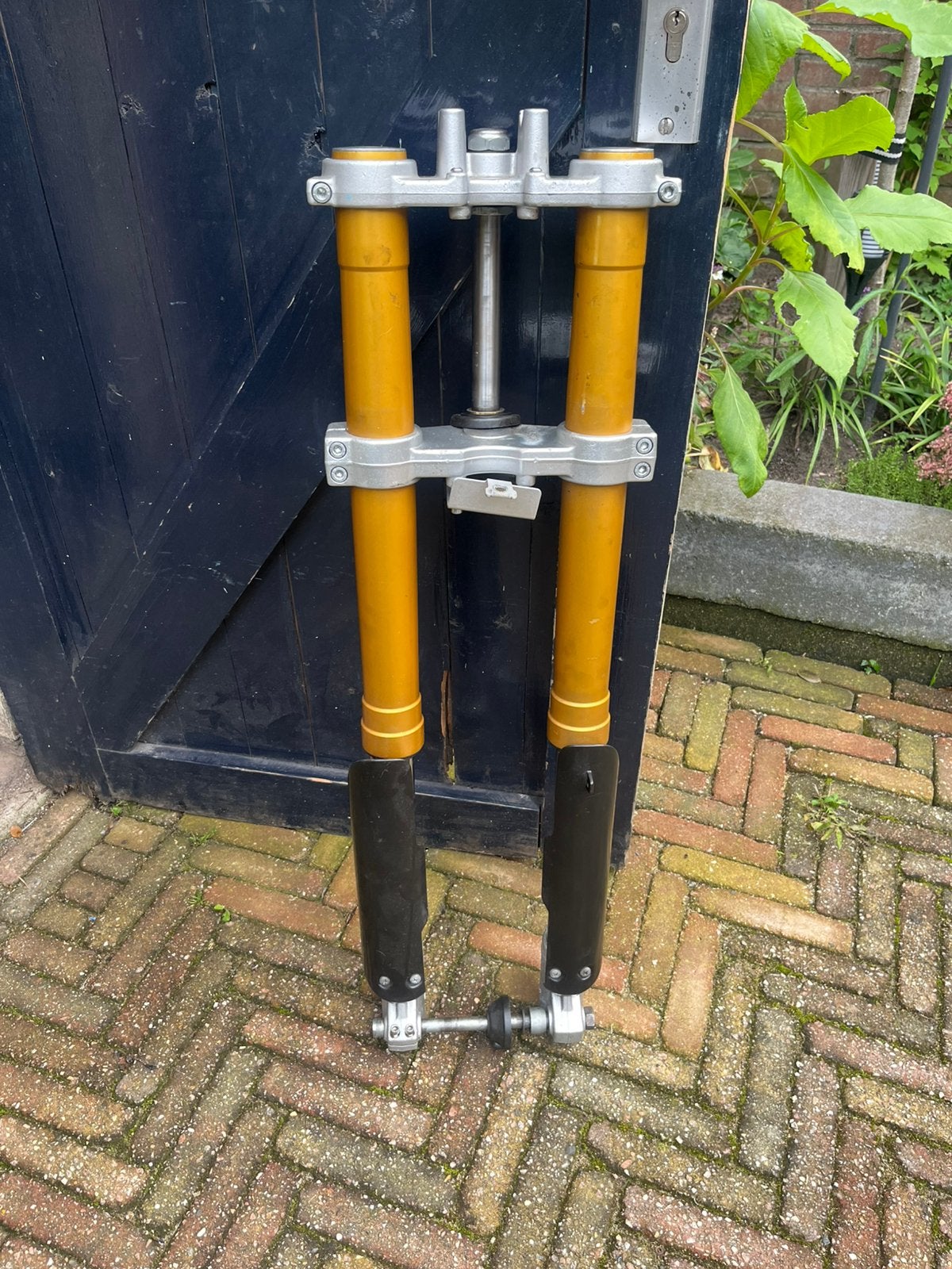Derbi voorvork, dubbel remschijf, usd, sebac, geriviseerd., Fietsen en Brommers, Ophalen of Verzenden