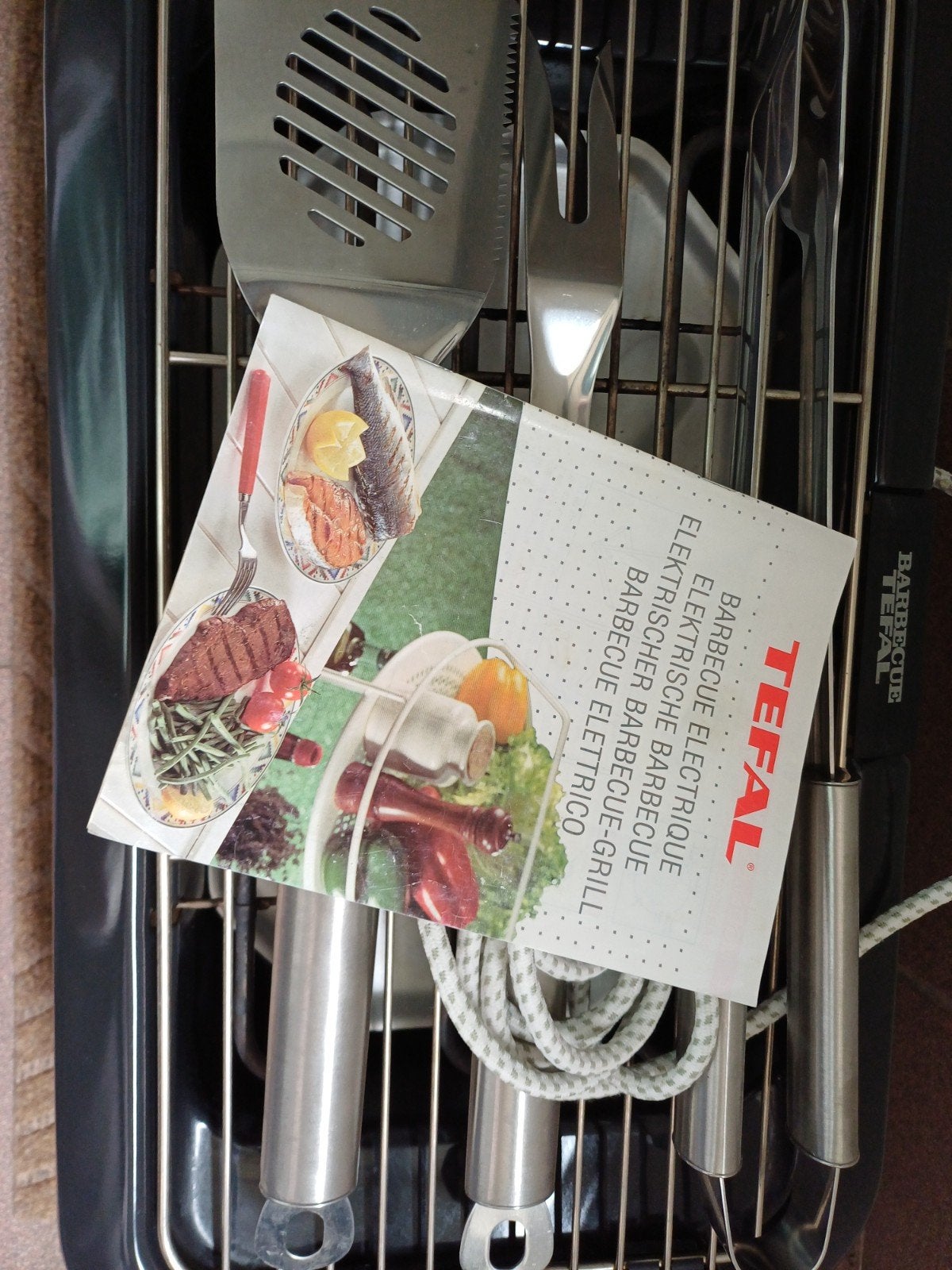 Tefal type 1850 electrische barbecue, Ophalen of Verzenden, Zo goed als nieuw, Tefal
