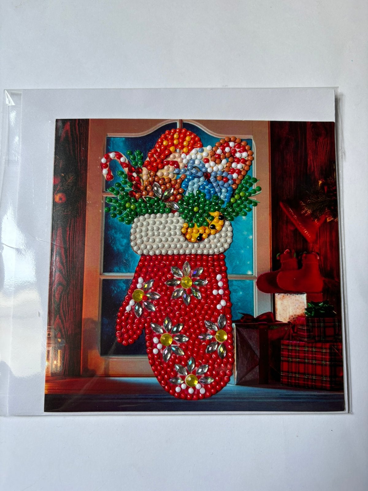 Diamond painting kerstkaart kerst want, Ophalen of Verzenden, Nieuw, Kerst