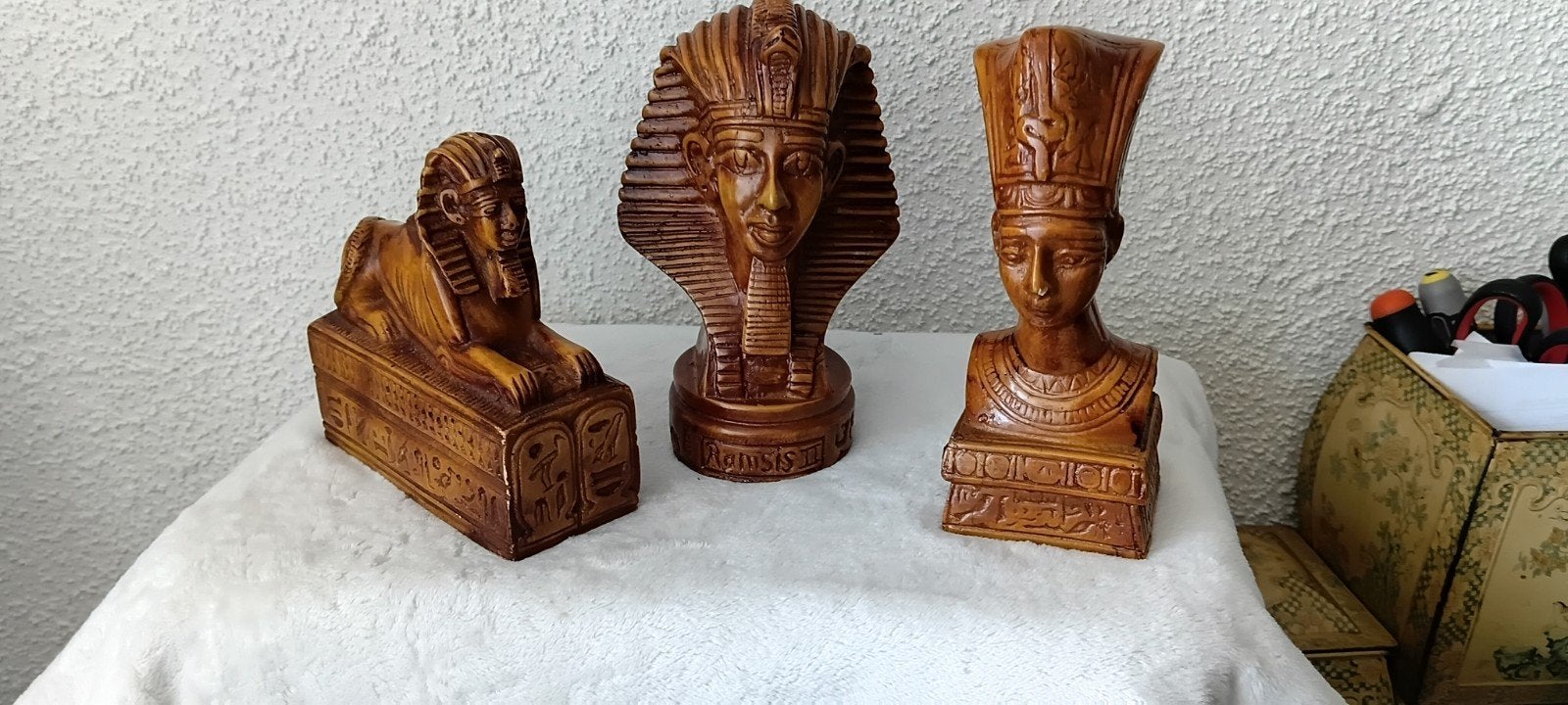 Buste Farao van harsmateriaal, Minder dan 20 cm, Buste, Kunststof, Ophalen of Verzenden