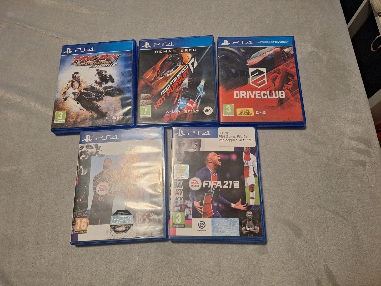 Leuke PlayStation spellen: FIFA 21, UFC 4, Driveclub, NFS, Gebruikt, Ophalen of Verzenden, Eén computer, 3 spelers of meer