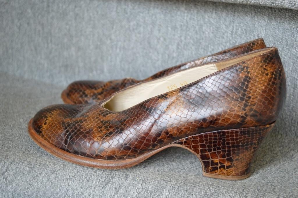 Vintage Jan Jansen pumps hakken slangenprint, Verzenden, Gedragen