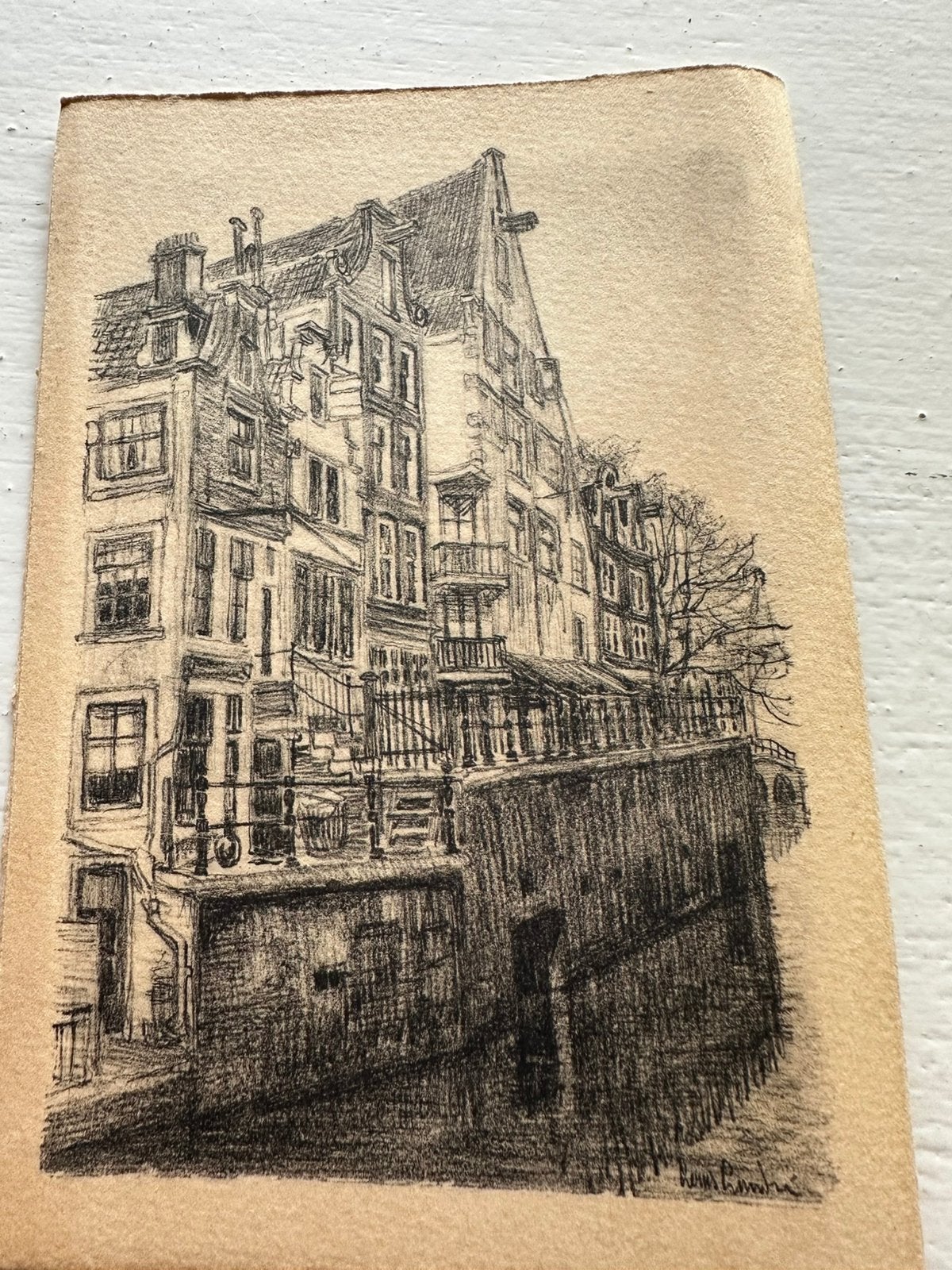 Amsterdam (Oudezijds Kolk) – Louis Landré (1875-1952), Antiek en Kunst, Ophalen of Verzenden