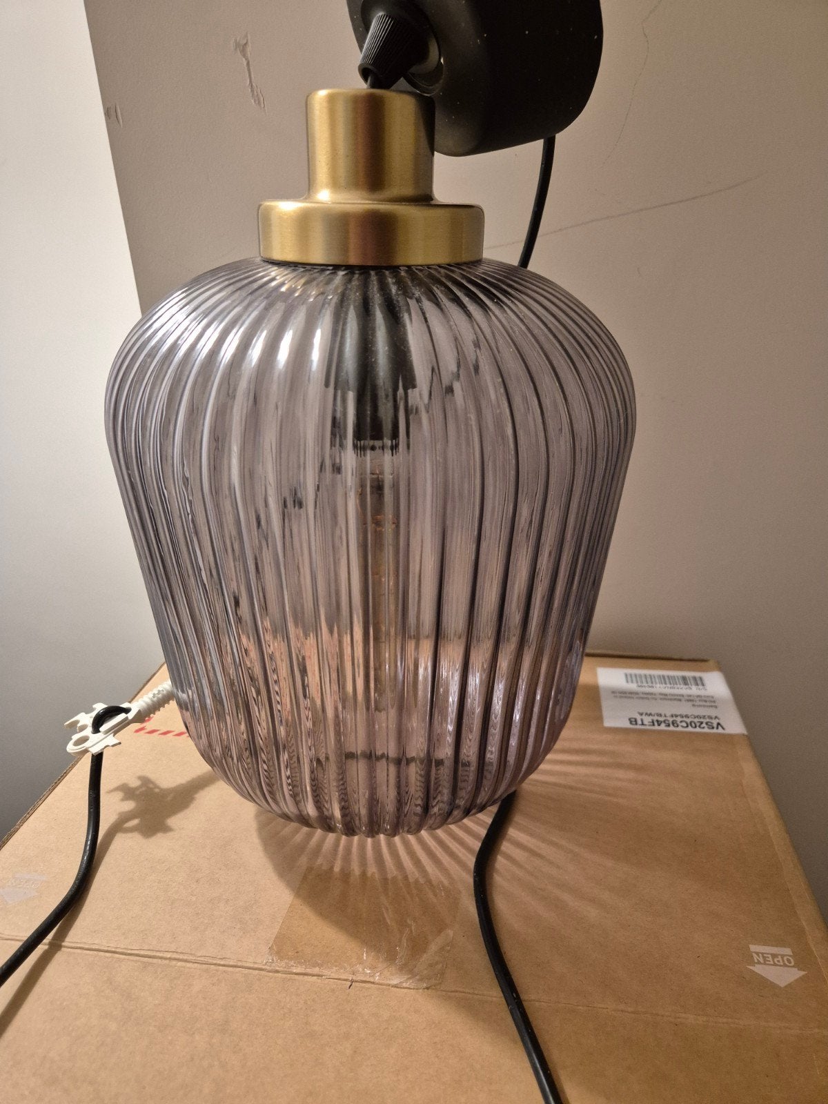 hanglamp ikea, Ophalen of Verzenden, Zo goed als nieuw, Glas