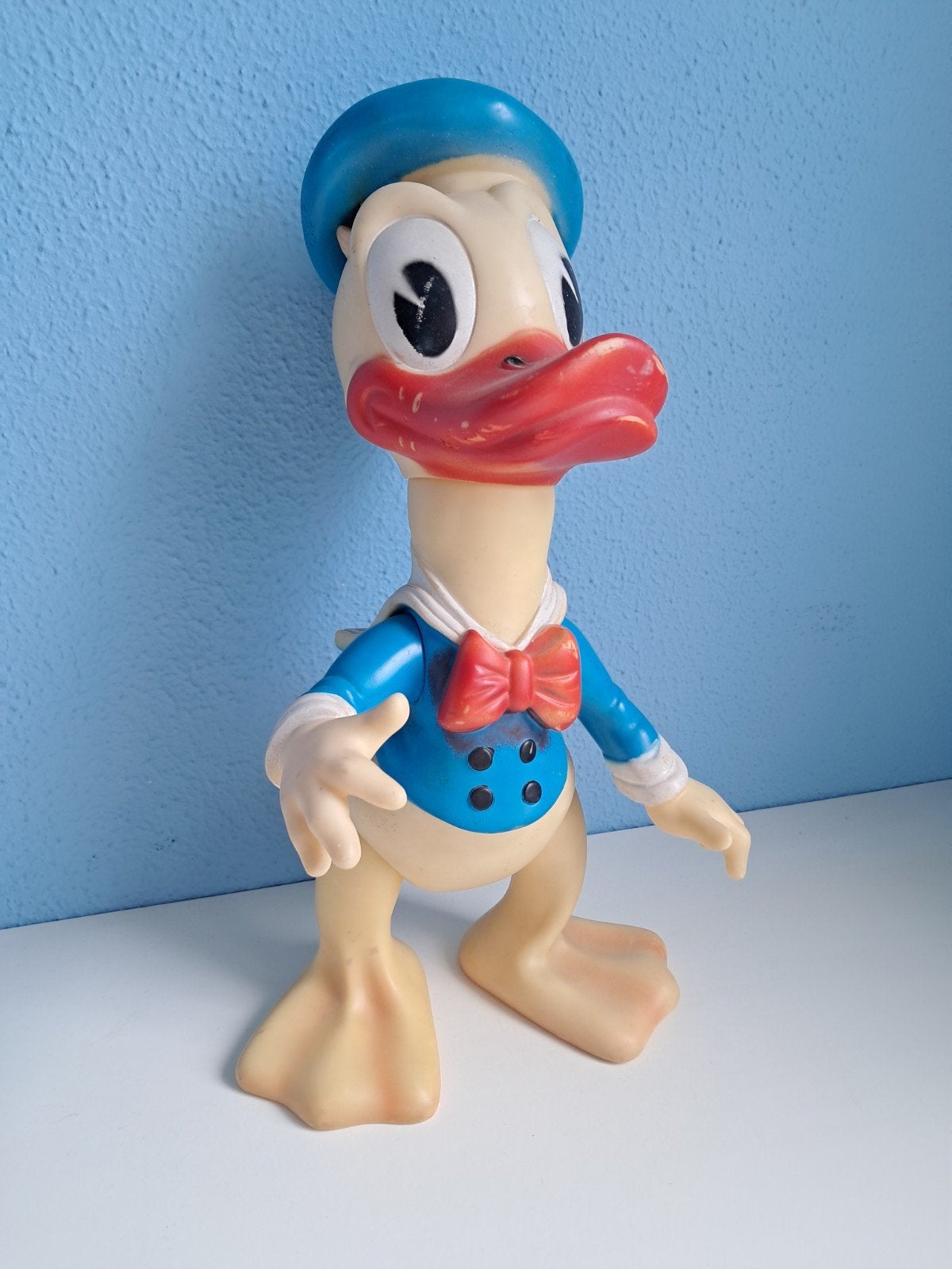 Vintage Donald Duck rubberen piepbeest van Walt Disney., Antiek en Kunst, Ophalen of Verzenden