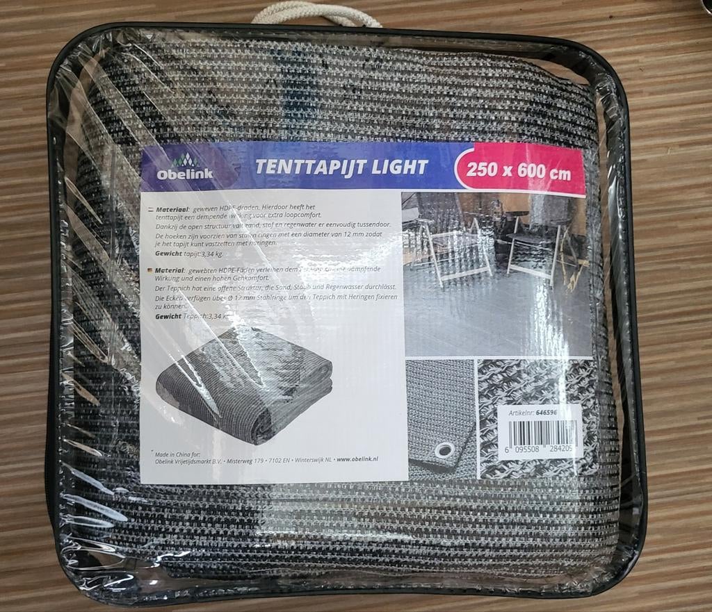 Tenttapijt voortent tapijt mat 250x600, Ophalen of Verzenden, Nieuw
