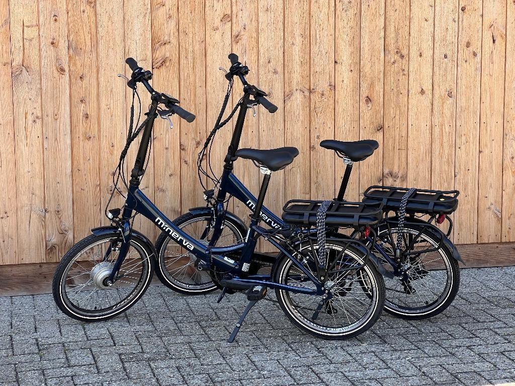 2x 2e hands elektrische vouwfiets 1 jaar oud, 20 inch of meer, Velgrem, Versnellingen, Zo goed als nieuw