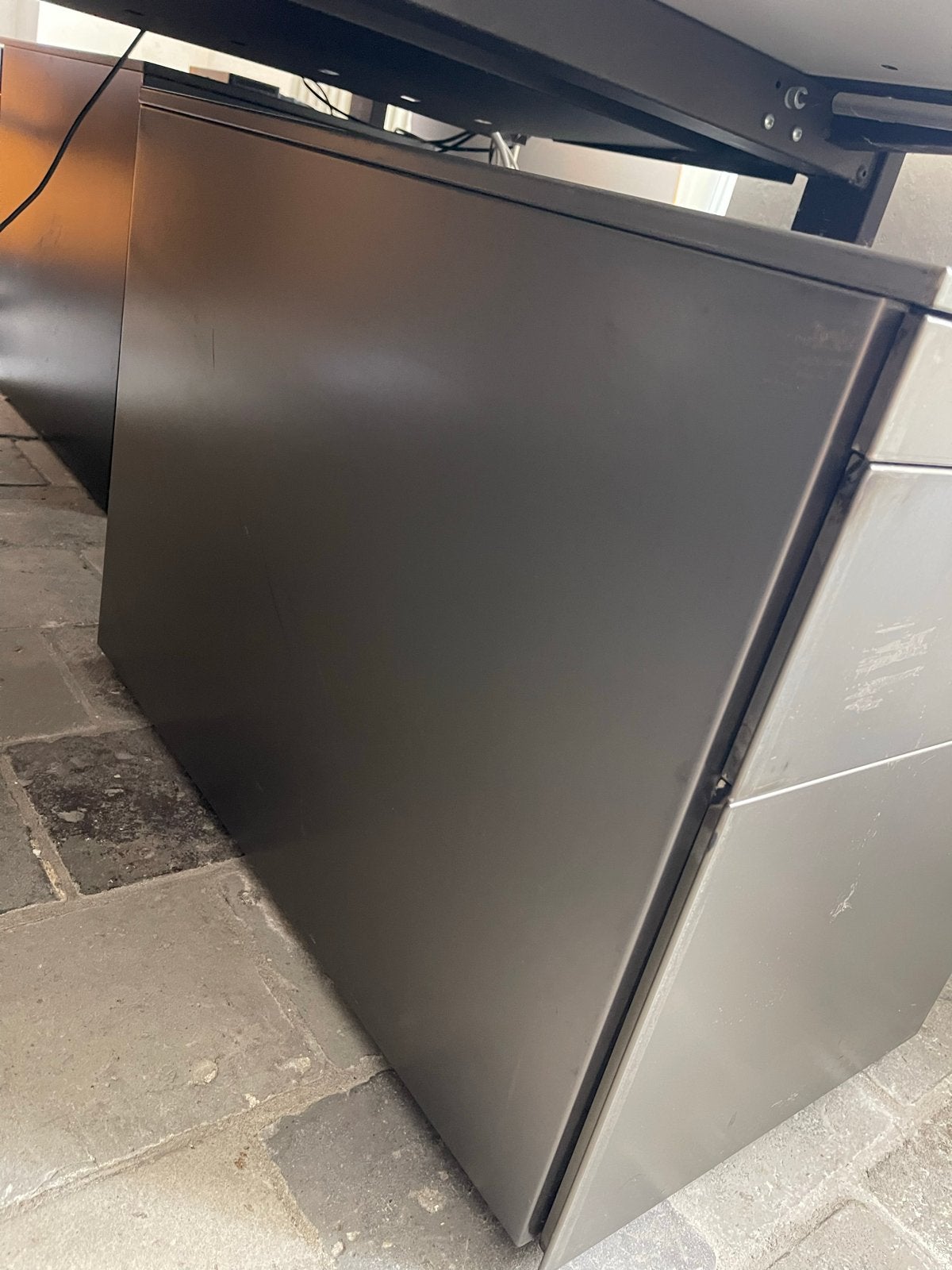 2x Ladenblok Grijs Gecoat Metaal, Ophalen, Minder dan 50 cm, Gebruikt, Minder dan 100 cm