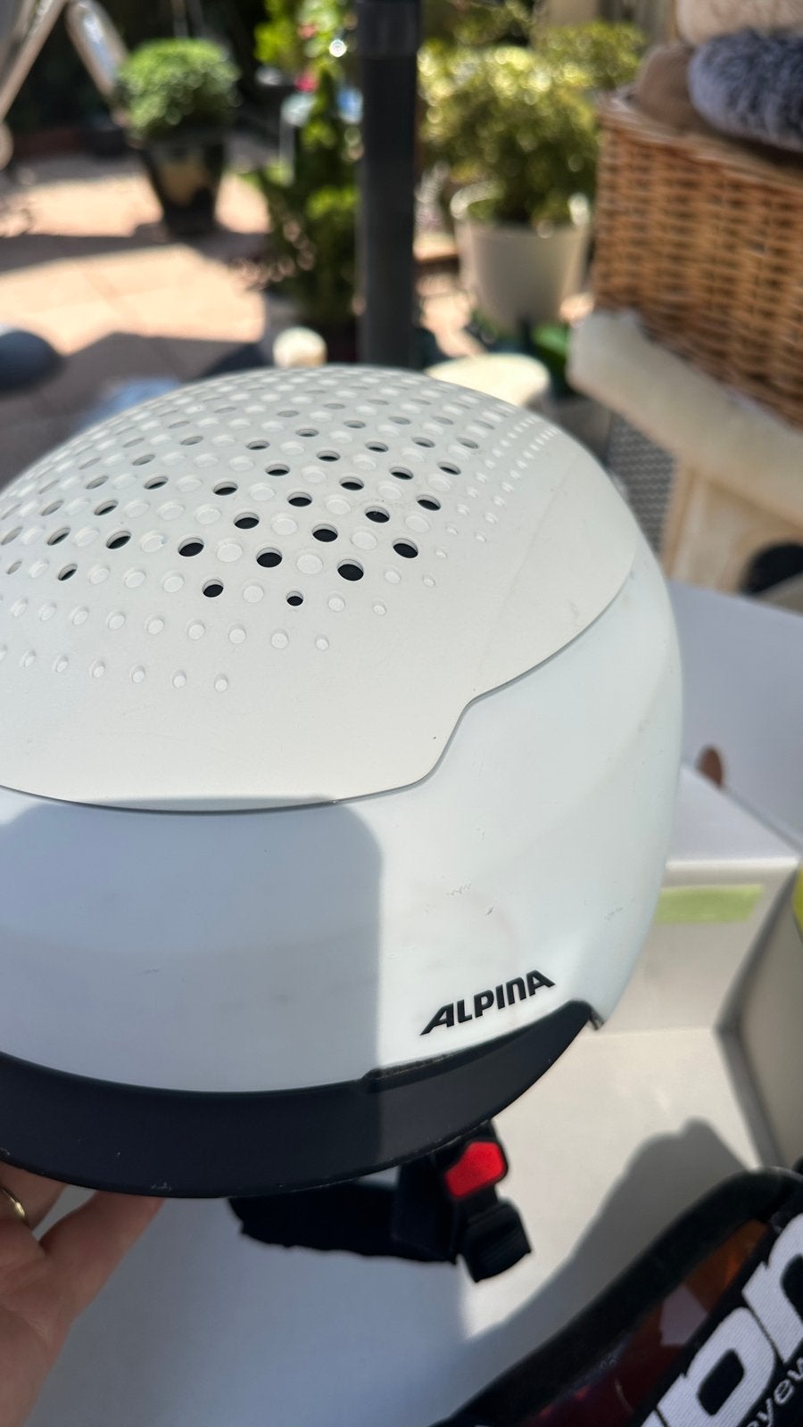 Alpina GEMS Skihelm - Maat 55-59 - Wit, Ophalen, Zo goed als nieuw, Overige maten, Heer of Dame