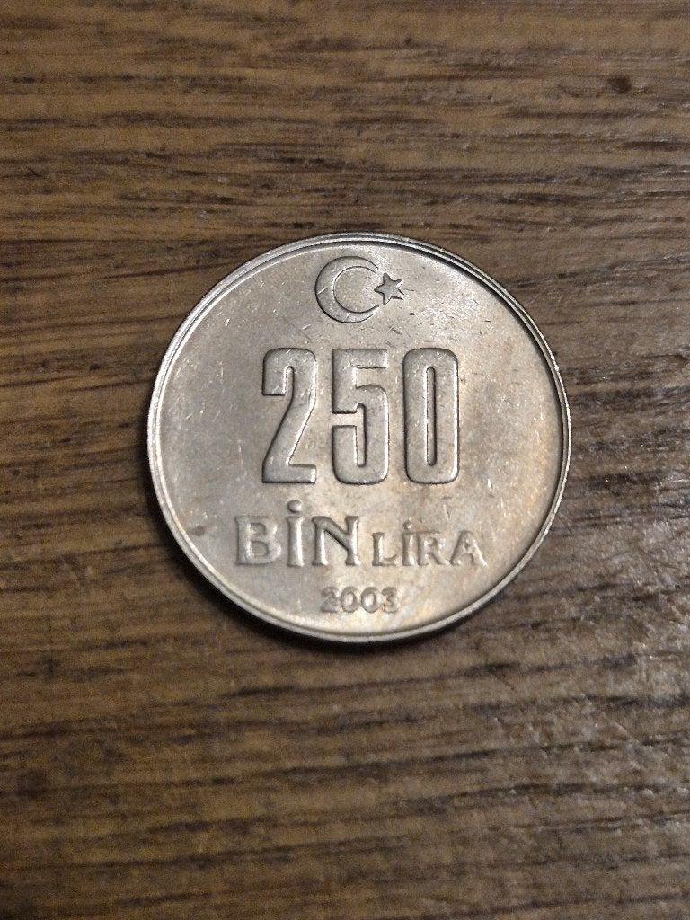 Turkije - 250 Bin Lira 2003, Verzenden, Overige landen, Losse munt
