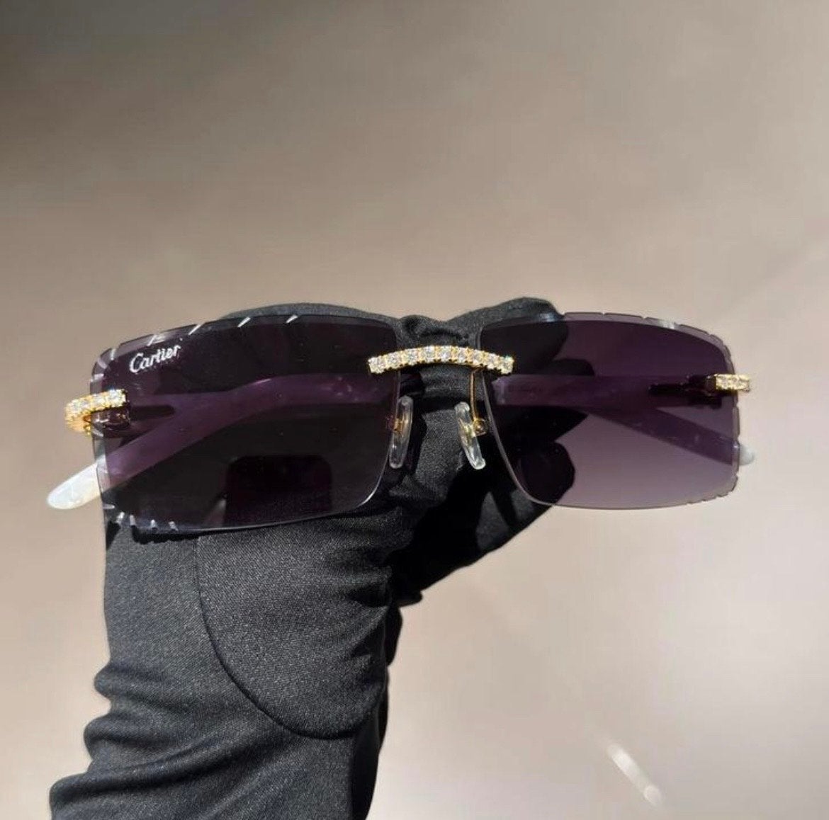 Cartier Iced-Out Glasses., Overige merken, Zwart, Nieuw, Ophalen of Verzenden