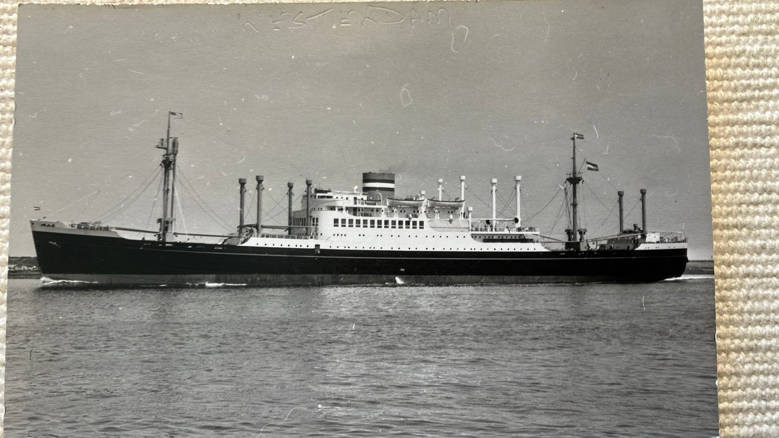 WESTERDAM  - 1946  Holland Amerika Lijn, Verzamelen, Ophalen of Verzenden, Zo goed als nieuw, Kaart, Foto of Prent