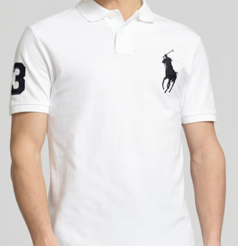 Polo Ralph Lauren maat S, (Costum Fit), Kleding | Heren, Polo's, Wit, Ralph Lauren, Ophalen of Verzenden, Zo goed als nieuw