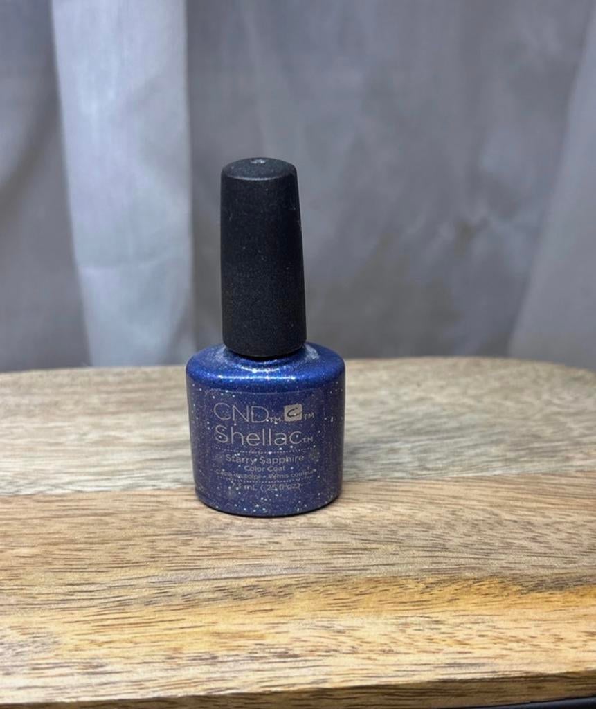 CND Shellac Starry Sapphire, Sieraden, Tassen en Uiterlijk, Uiterlijk | Cosmetica en Make-up, Gebruikt, Blauw, Ophalen of Verzenden