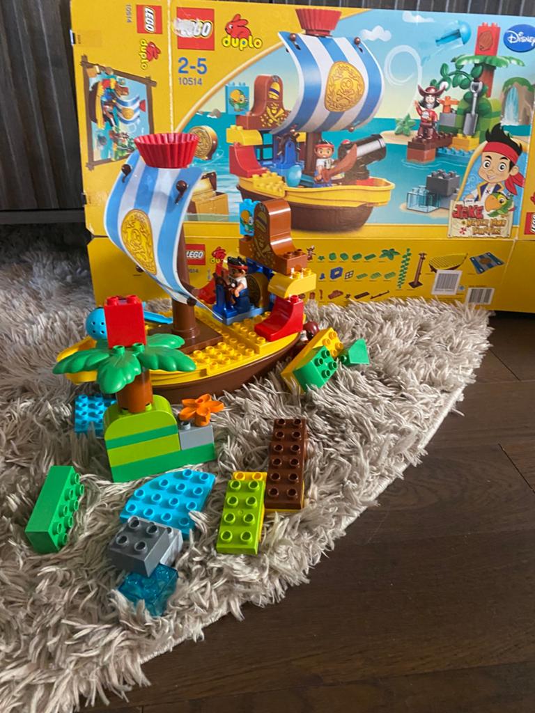 Lego Duplo Jake en de Nooitgedachtland Piraten (10514), Gebruikt, Overige thema's, Ophalen of Verzenden, Duplo