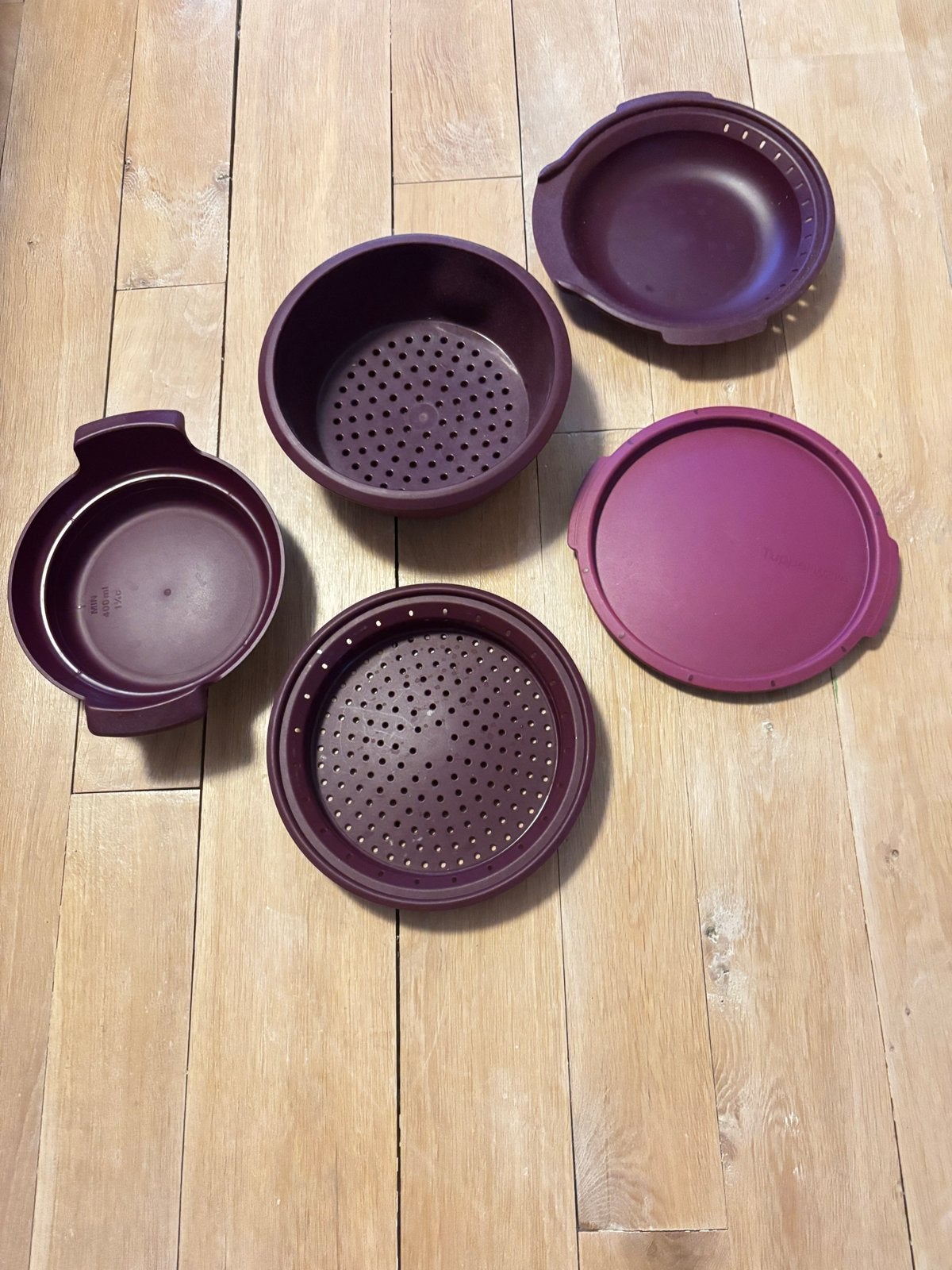 Tupperware Microgolf Stomer Set - Paars, Huis en Inrichting, Ophalen, BPA-vrij, Paars, Overige typen