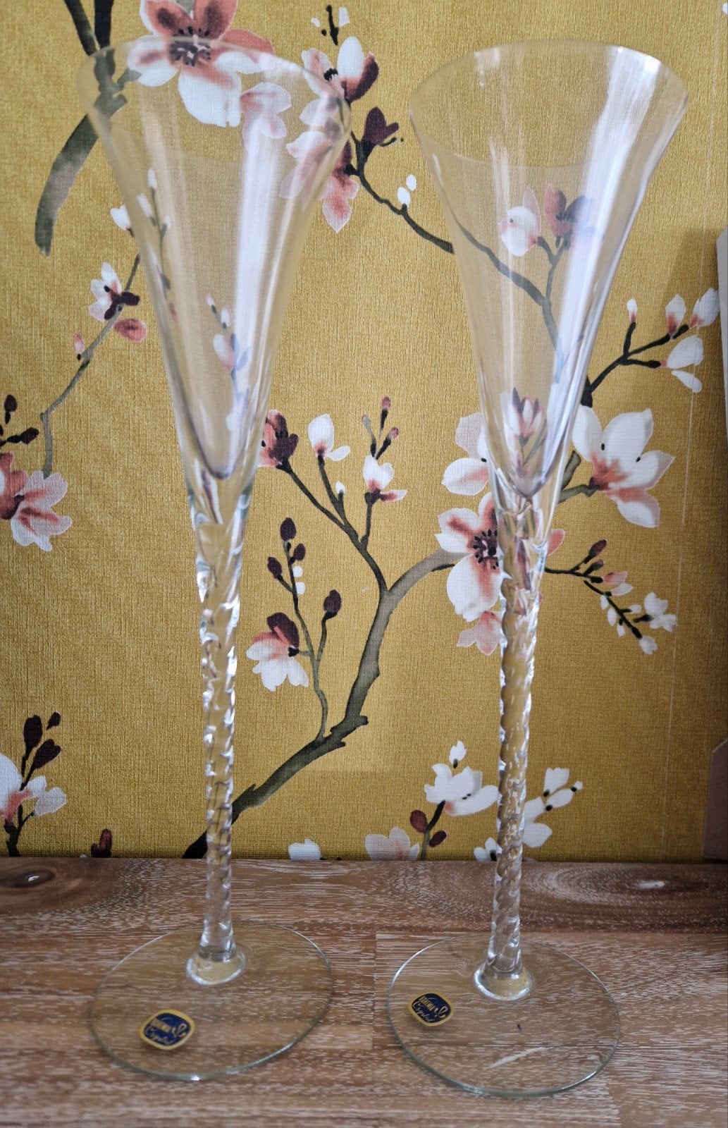 Bohemia Crystal Champagneglazen - Set van 2, Ophalen of Verzenden