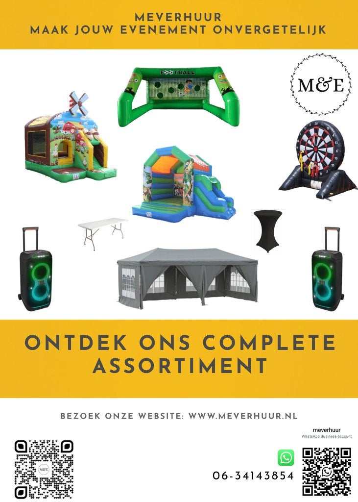 Feestverhuur huren MEverhuur voor feest & bedrijfsfeest, Ophalen, Gebruikt, Overige