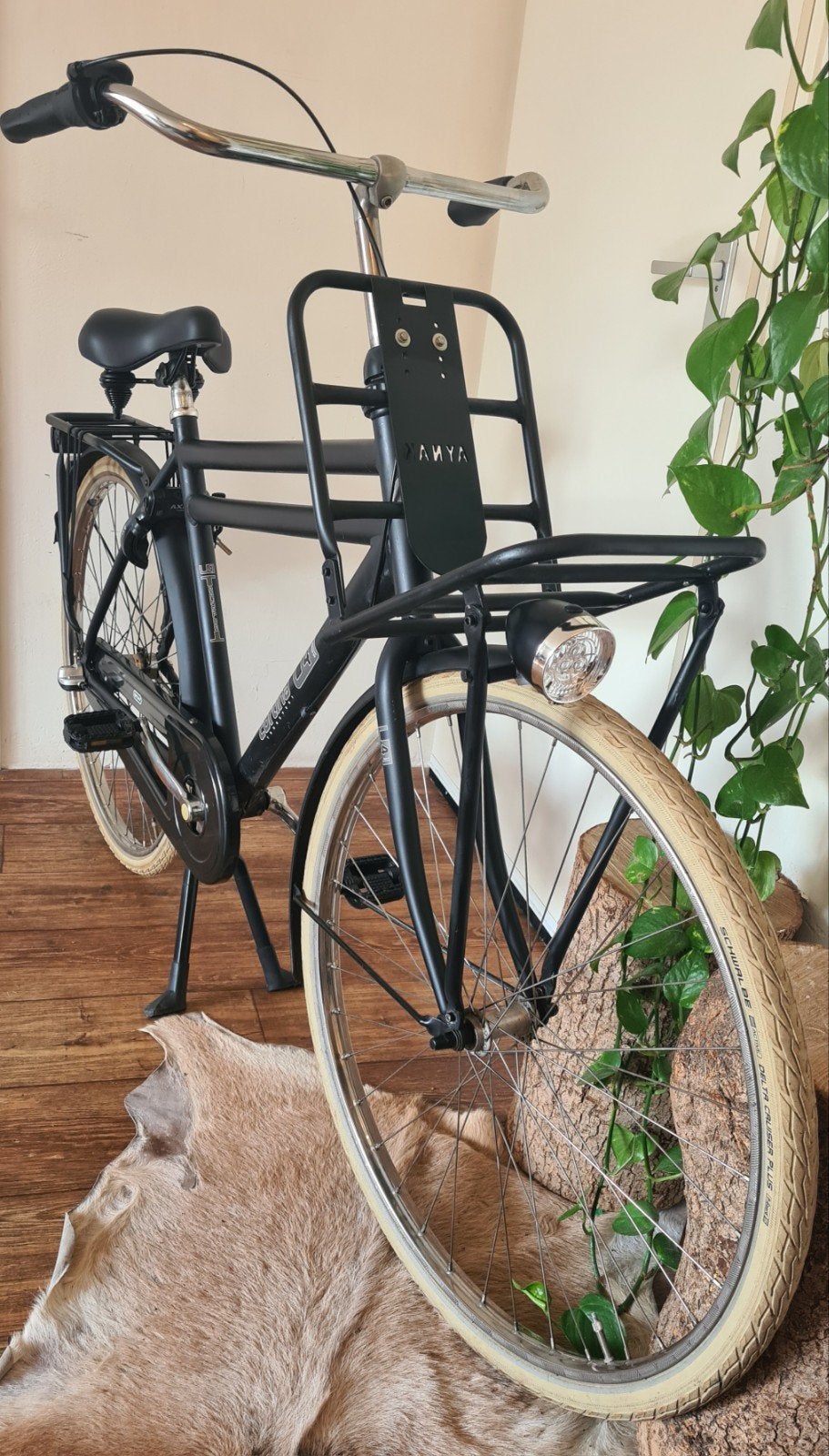 Matzwarte CORTINA U4 Transportfiets || Herenfiets || Nexus 3, Terugtraprem, Versnellingen, Zo goed als nieuw, 57 tot 61 cm