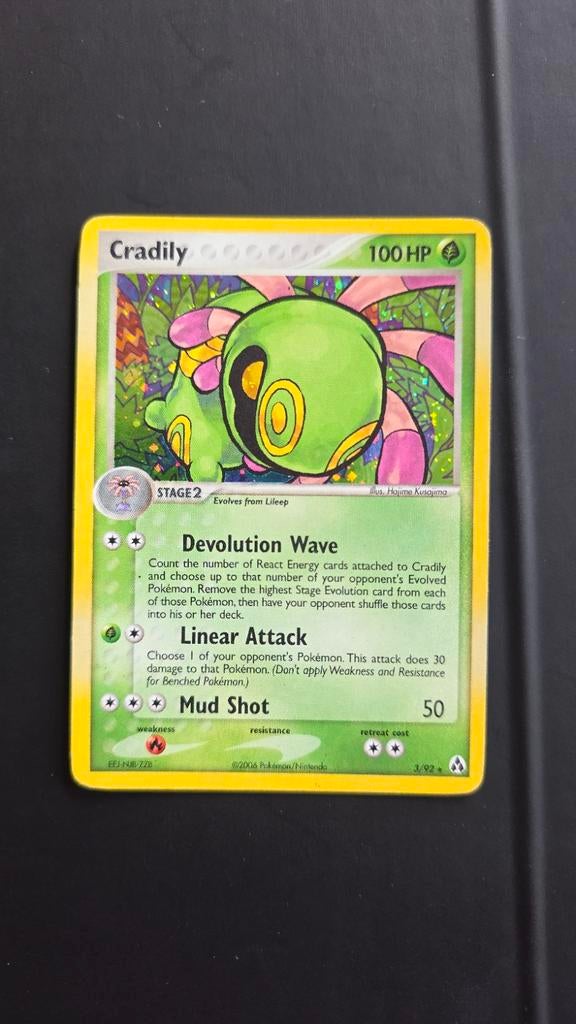 Cradily #3 Holo- Ex Legend Maker, Ophalen of Verzenden, Gebruikt, Losse kaart, Foil