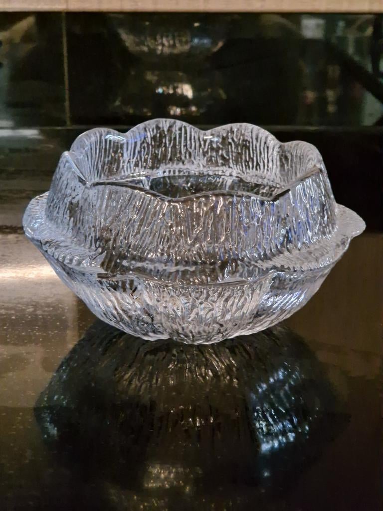 Vintage Holmegaard Schaal "Waterlelie "Sidse Werner Jaren 70, Antiek en Kunst, Ophalen of Verzenden