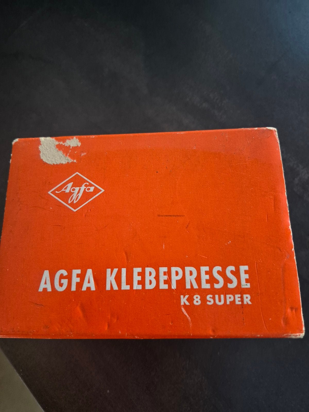 Agfa klebepresse K8 super filmplakpers, jaren 60/70 met doos, Ophalen of Verzenden