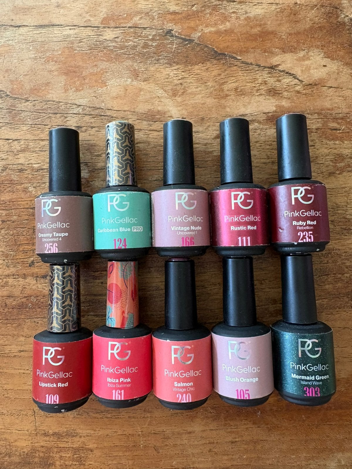 10 lakjes pink gellac, Ophalen of Verzenden, Zo goed als nieuw, Overige kleuren, Handen en Nagels