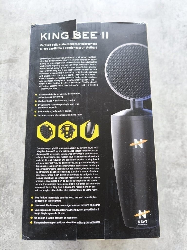 Neat King Bee II - condensatormicrofoon, Ophalen of Verzenden, Nieuw, Studiomicrofoon