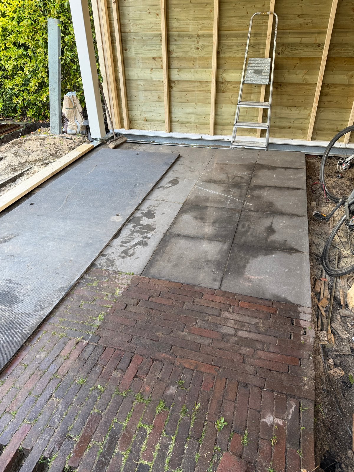 Beton tegels antrciet 50x50, Gebruikt, Beton, Terrastegels, 5 tot 10 m²