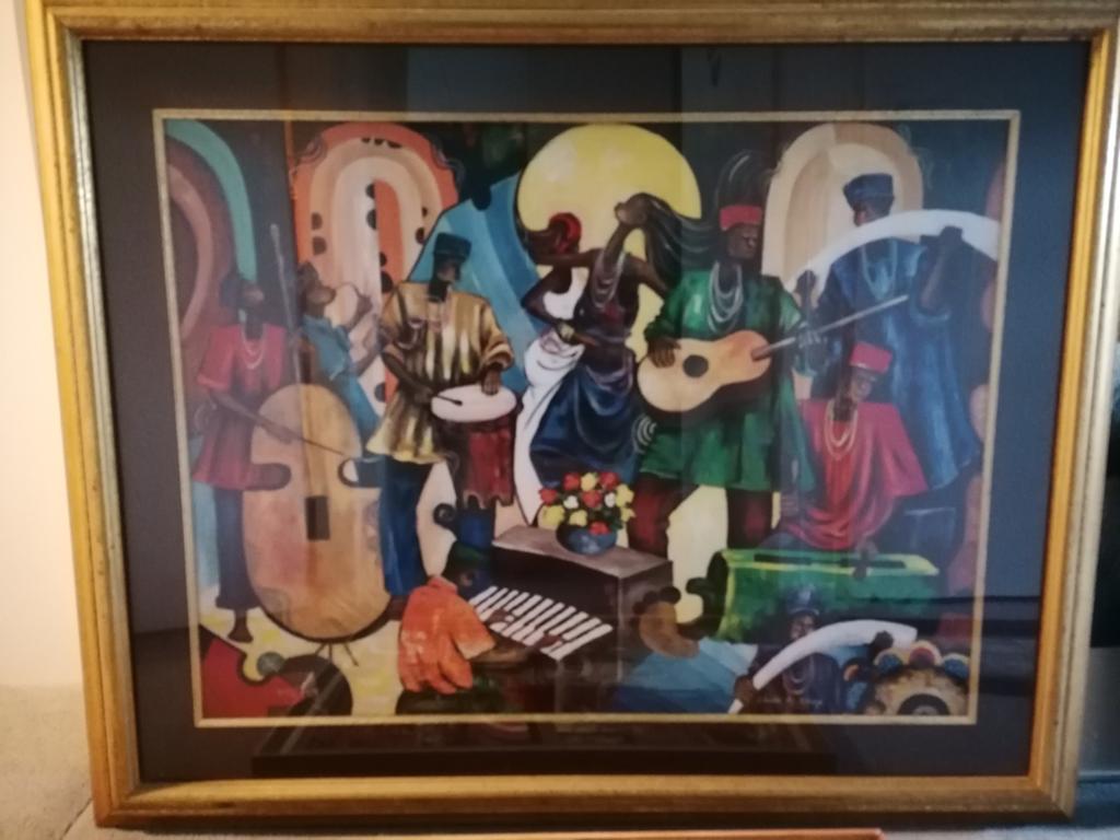 Een lithografie van Chidi Okoye, Ophalen of Verzenden