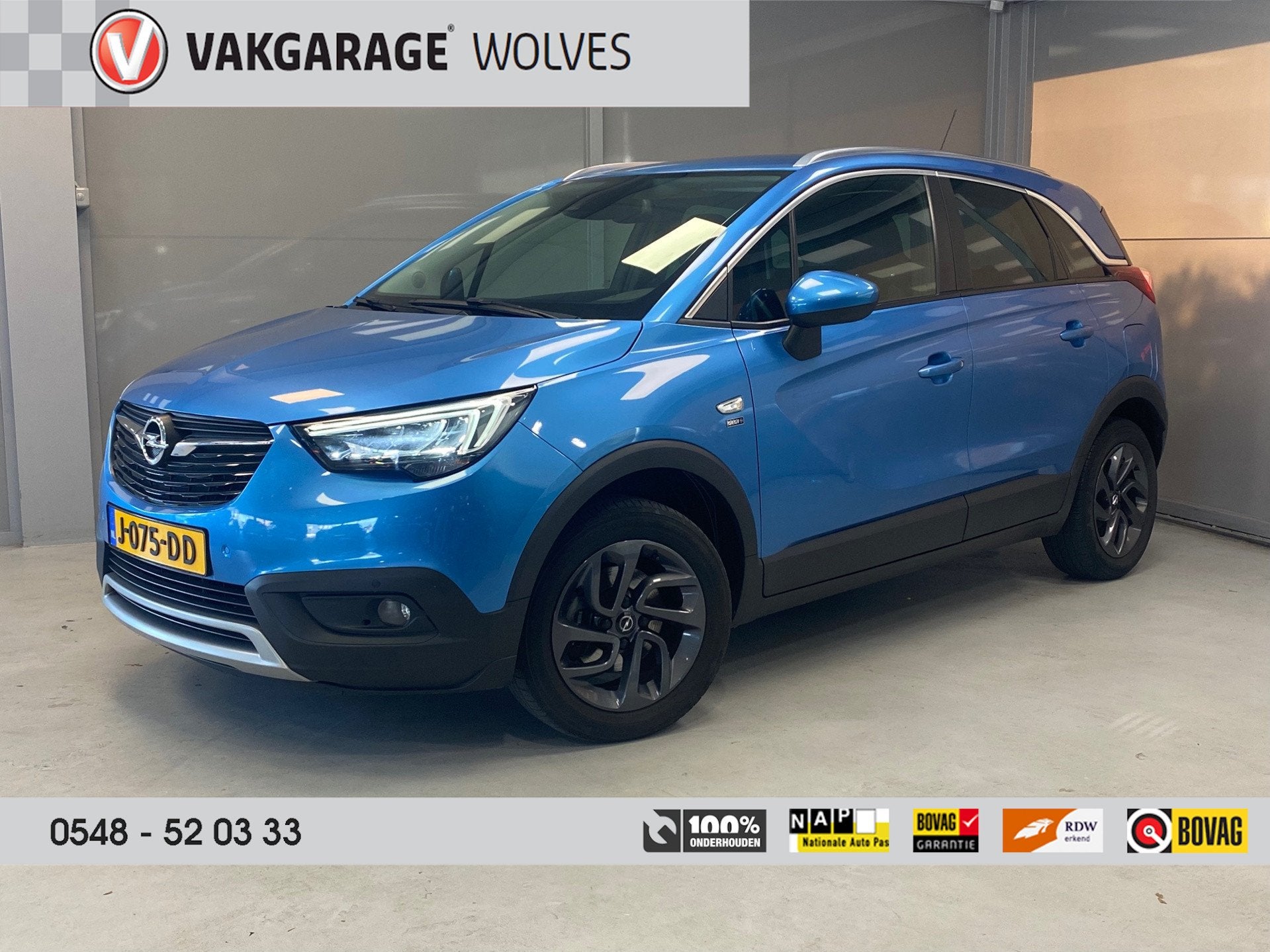 Opel Crossland X 1.2 Turbo Edition 2020 | LED | CRUISE | CAM, Auto's, Dealer onderhouden, Gebruikt, 1199 cc, Blauw