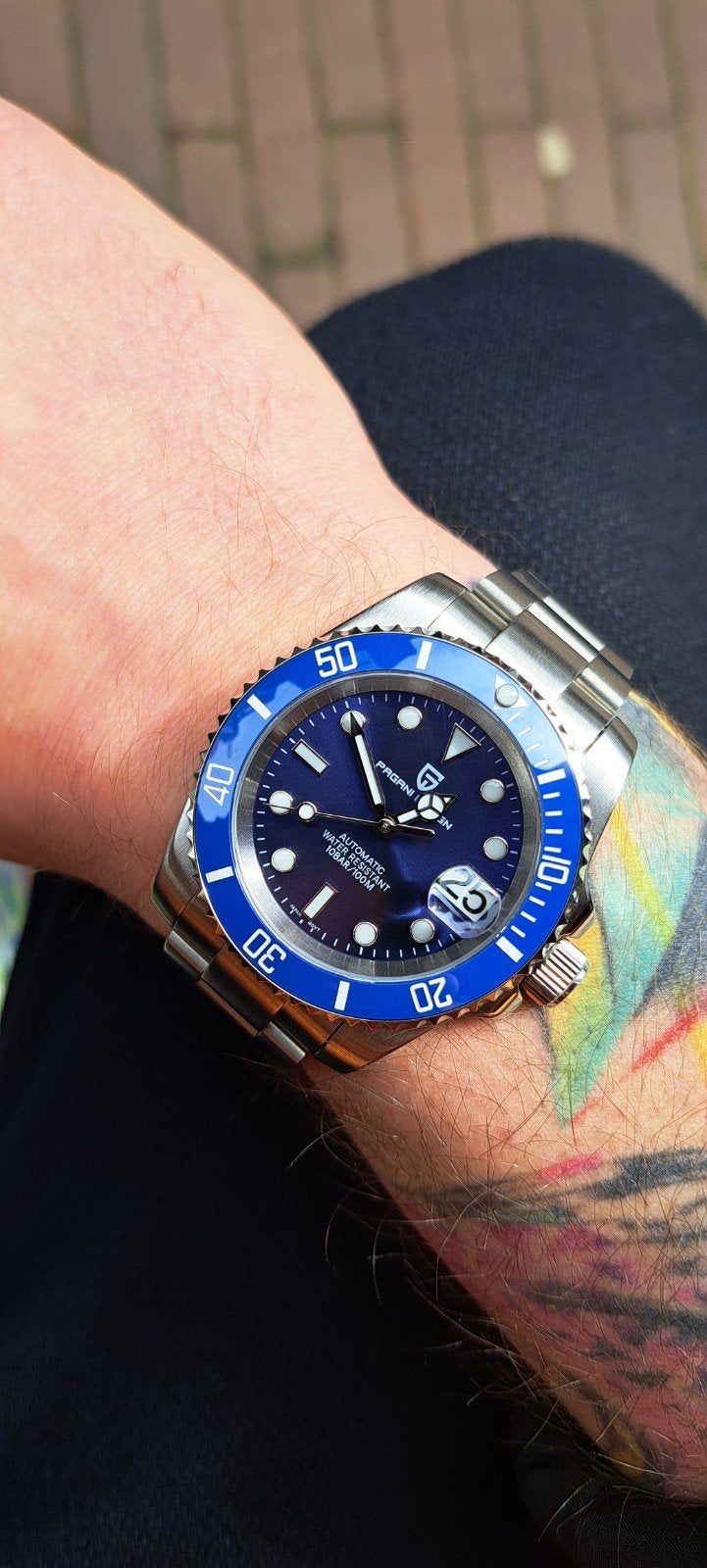 Pagani Design PD-1661 – Blue Dial, Sieraden, Tassen en Uiterlijk, Staal, Ophalen of Verzenden, Zo goed als nieuw, Seiko
