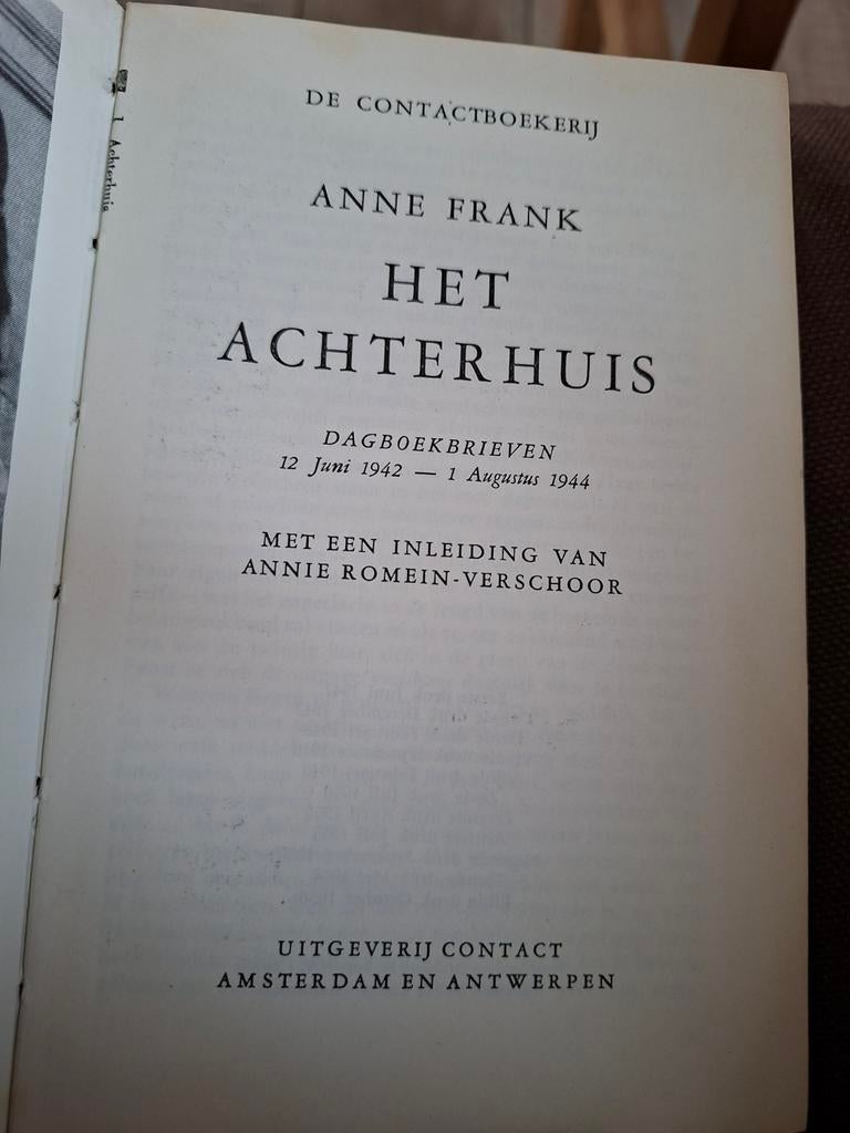 Het Achterhuis - Anne Frank (Elfde Druk, 1956), Ophalen of Verzenden, Gelezen, Anne Frank, Nederland