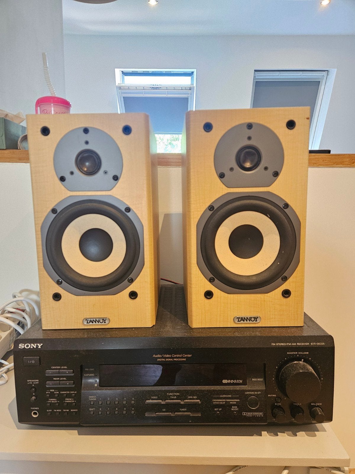Tannoy Boekenplank Luidsprekers met Sony Receiver, Gebruikt, Geschikt voor surround/home cinema, Boekenplank luidspreker, Ophalen