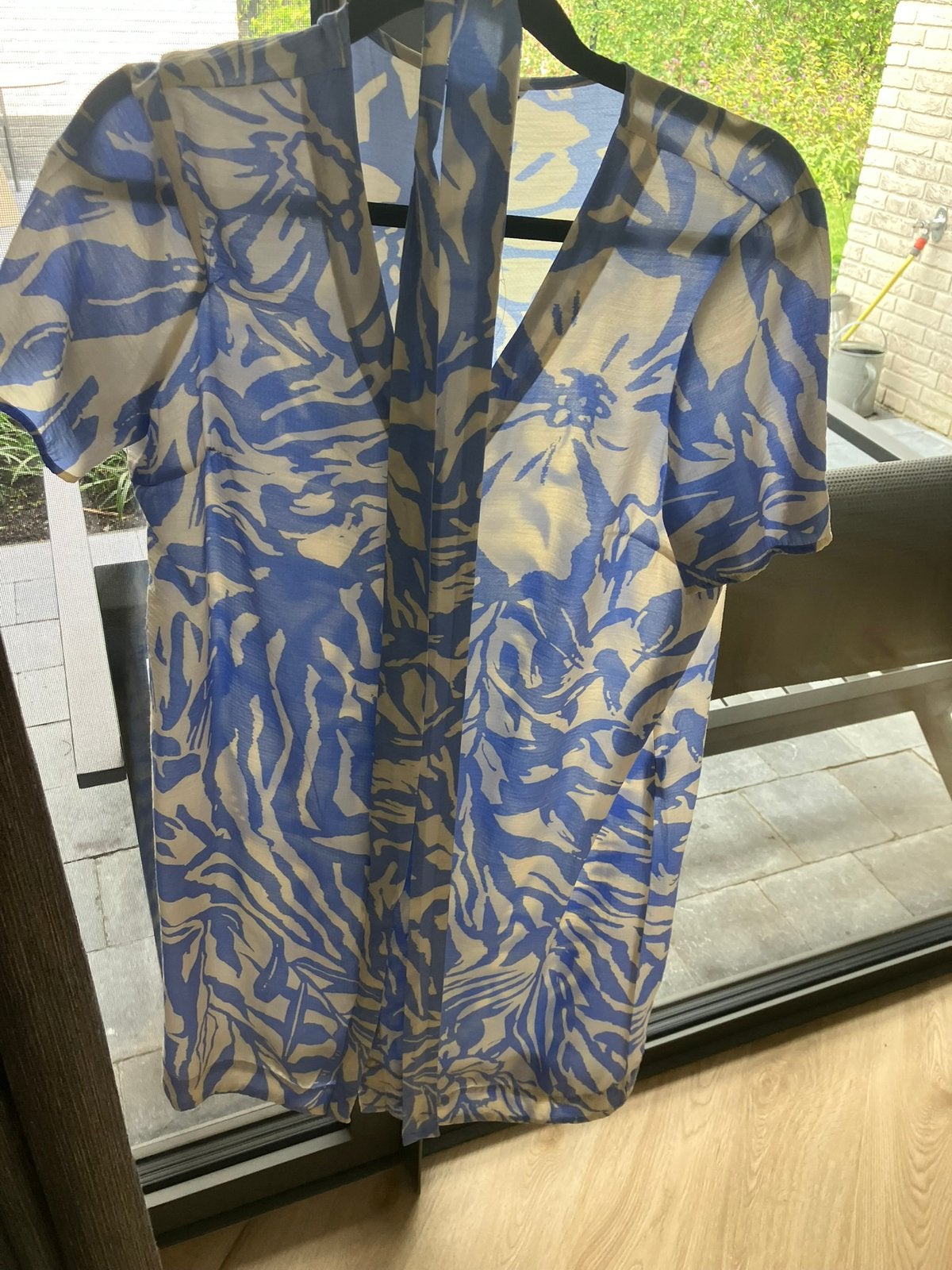 Jurk blauw wit merk Object, Kleding | Dames, Blauw, Ophalen of Verzenden, Zo goed als nieuw, Knielengte