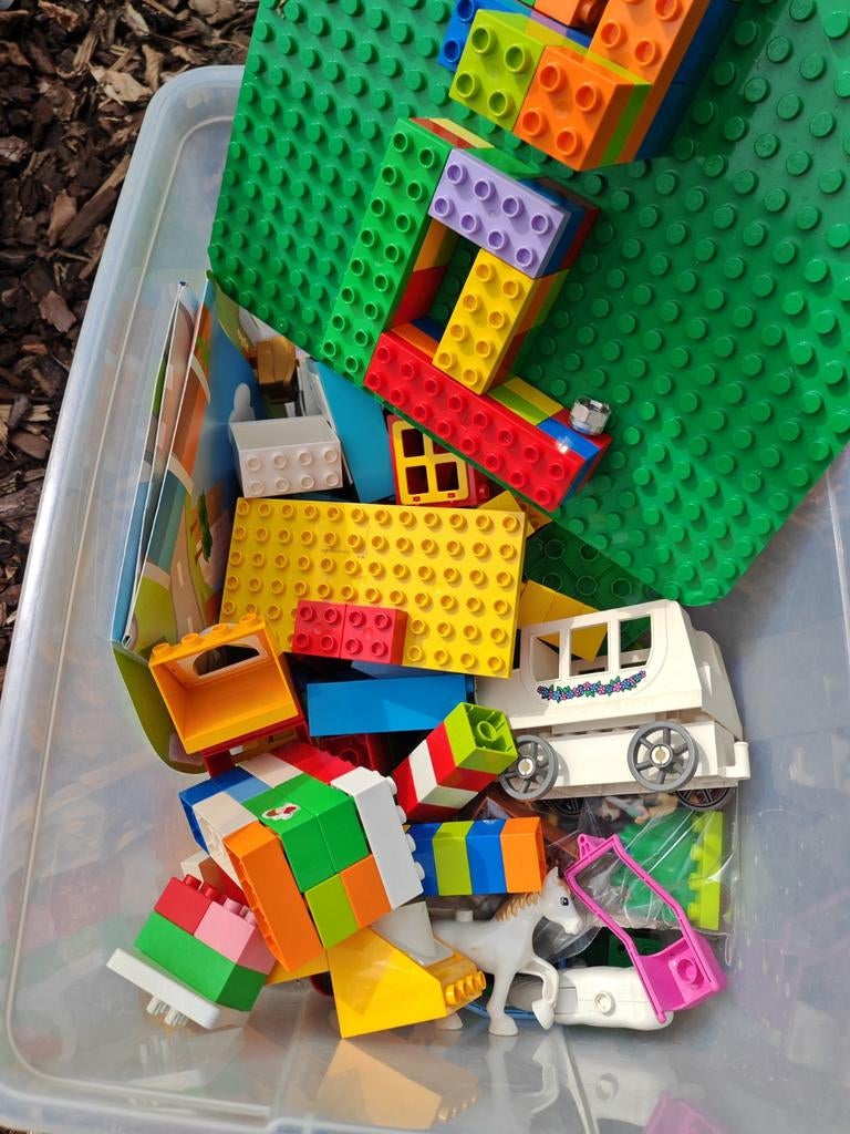 Bak met Duplo, Kinderen en Baby's, Speelgoed | Duplo en Lego, Ophalen, Gebruikt, Overige thema's, Overige typen