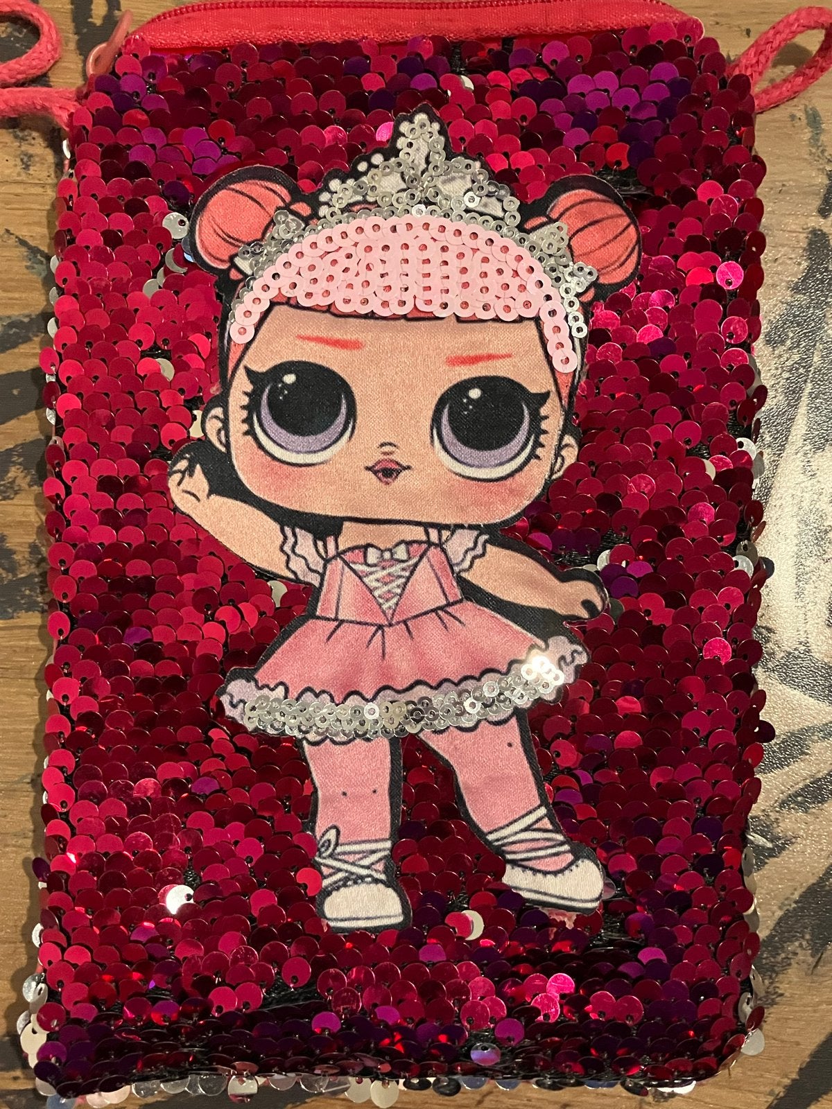 L.O.L. Ballerina Pailletten Tasje - Roze/Zilver, Ophalen of Verzenden, Gebruikt, Roze, Schoudertasje